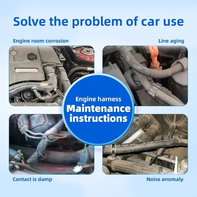 Solução de limpeza e proteção da linha do compartimento do motor para veículos automóveis