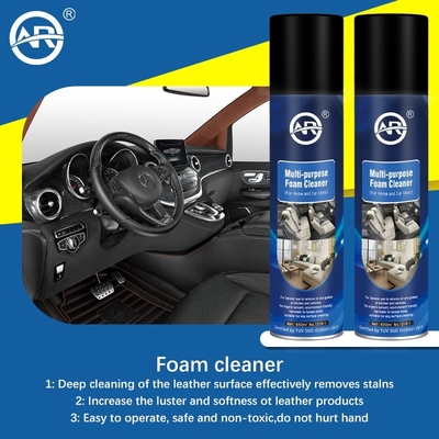 Limpador de espuma de interior multifuncional para lavagem de automóveis e descontaminação de assentos de couro
