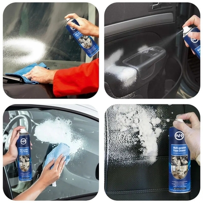 Limpador de espuma de interior multifuncional para lavagem de automóveis e descontaminação de assentos de couro